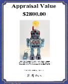 Free Vintage Space Toys Price Guide, linemar tin robots, Gang of Five Robot,  Space Toys Identification Guide,Tin Toy Robot Identification Guide,  Rockets Robots Space Ships, japanese japan alps rocketman rocket man space armor battery operated robot www.buddylmuseum.com  buying rare spae toys alps linemar japan facebook vintage space toys robots space ships rocket ship vintage antique toy appraisals tin toys buying german wind up battery operated toys