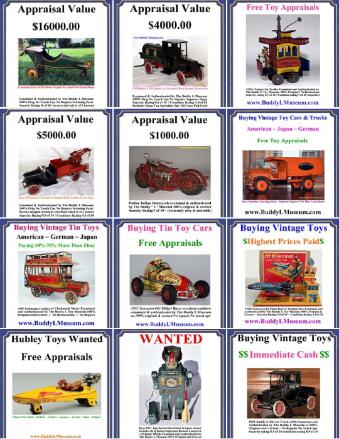 Antique toys appraised absolutely free. Buying Antique Toy Collections Visit The Buddy L Museum and receive a free toy appraisal